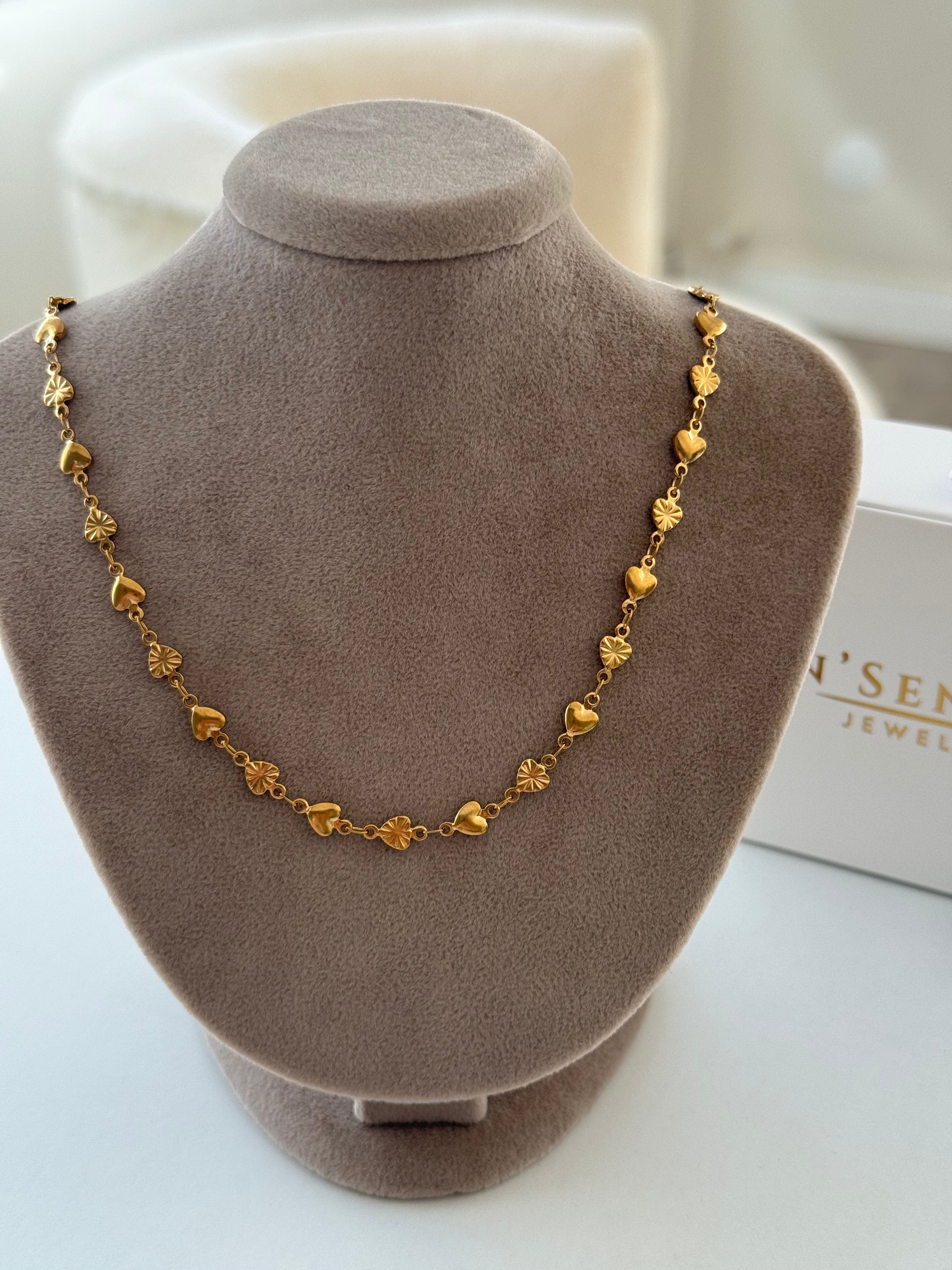 Golden Hearts Kolye